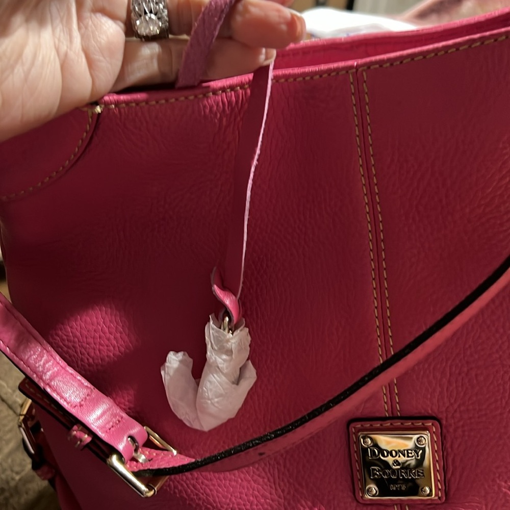 TRADE Dooney & Bourne Pink Leather Shoulder Bag. NWT - Picture 4 of 11
